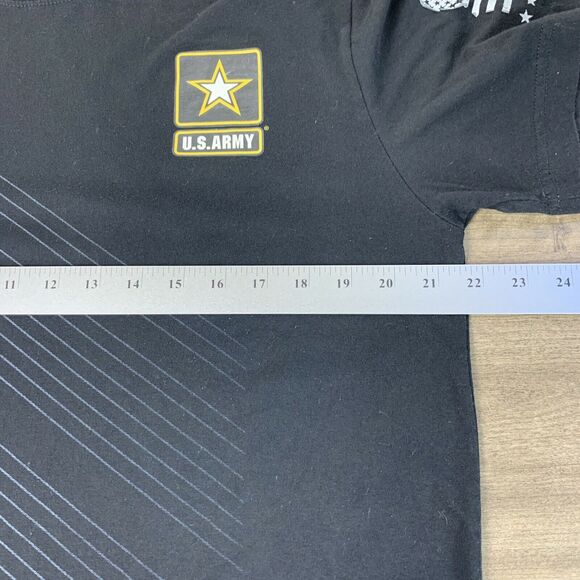 US Army Mens T Shirt Military Tee Size Large Black Short Sleeve Veteran - Picture 6 of 10